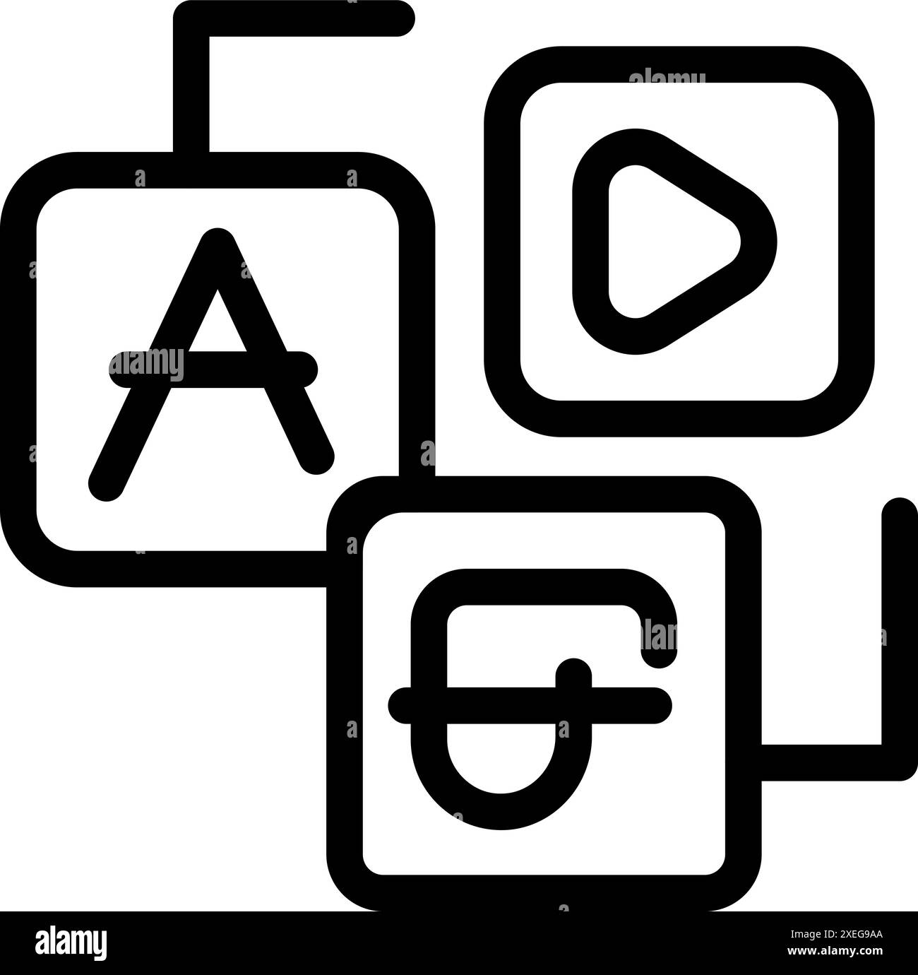 Die Blockchain-Technologie verbindet Währungssymbole und Multimedia-Inhalte und revolutioniert digitale Transaktionen und Content Management Stock Vektor