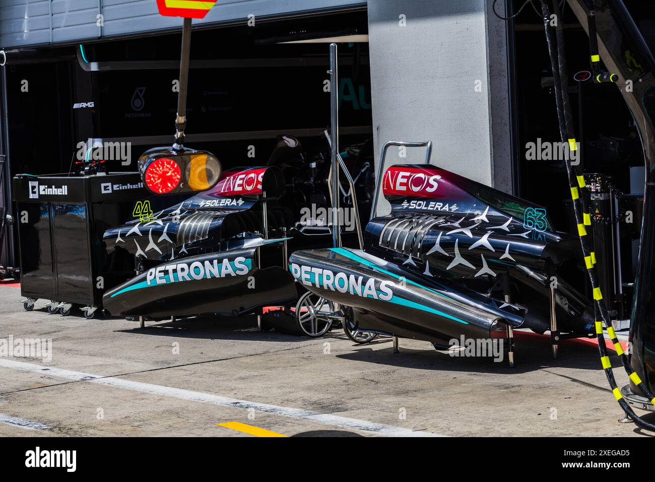 Red Bull Ring, Spielberg, Österreich. 27.Juni 2024; Mercedes-AMG PETRONAS F1-Auto während des Formel-1-Grand-Prix von Österreich Credit: Jay Hirano/AFLO/Alamy Live News Stockfoto