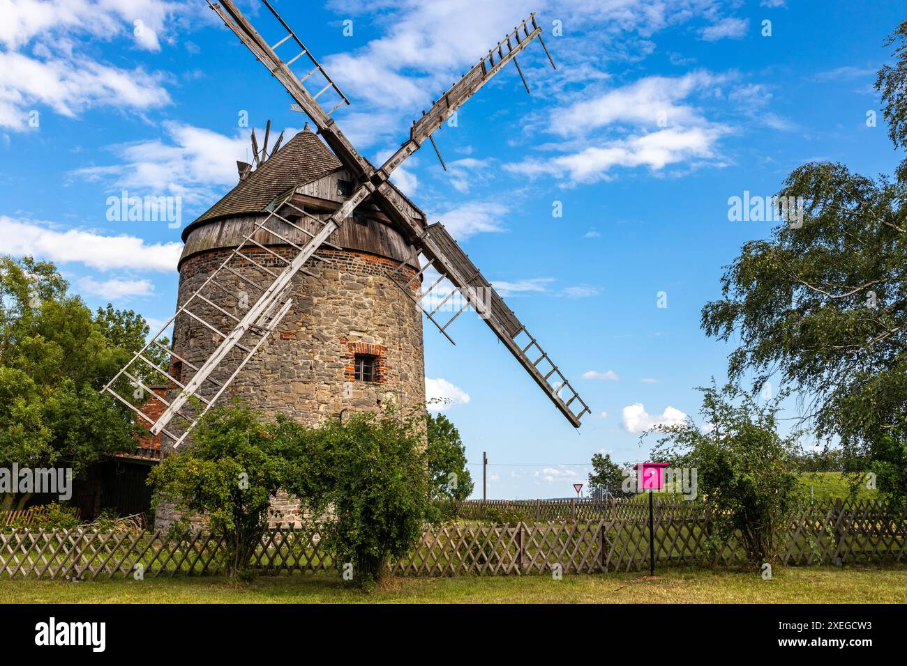 Windmühle Endorf Salzlandkreis Harz Stockfoto