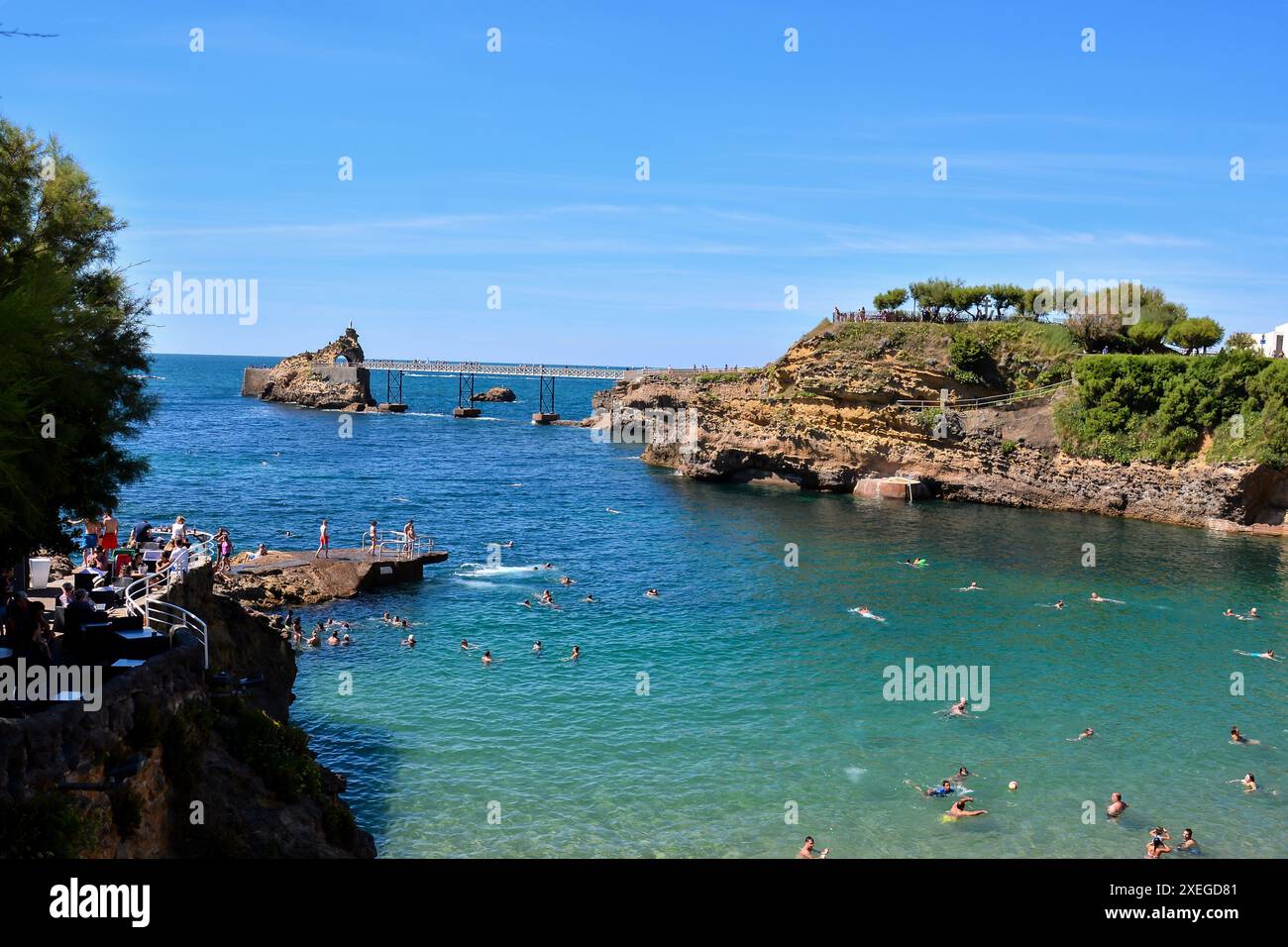 Details und Landschaften der Stadt Biarritz in Frankreich Stockfoto