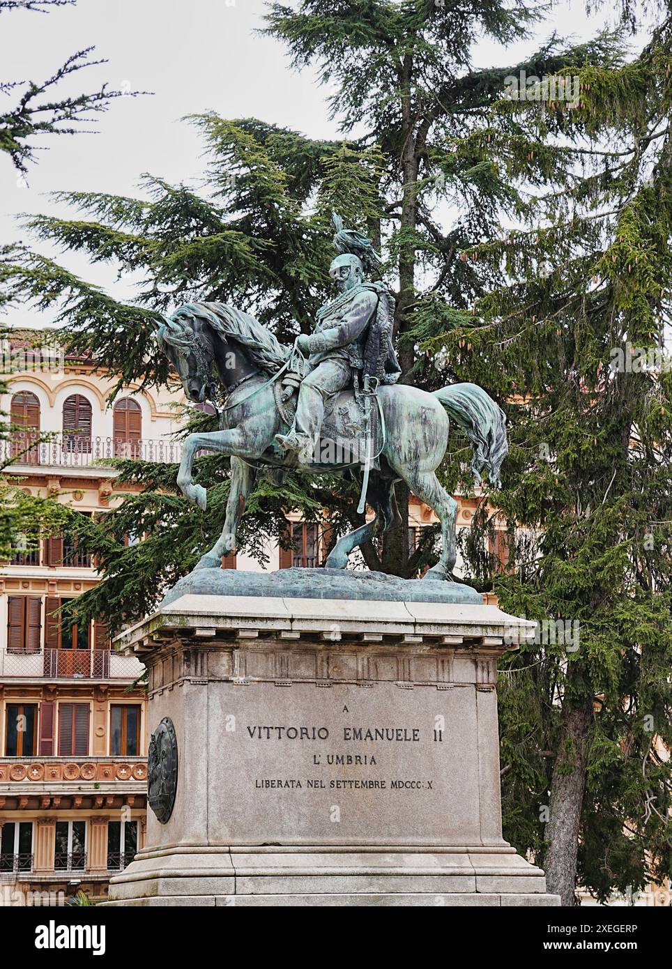 König Viktor Emanuel II. Von Umbrien, Perugia, Italien Stockfoto