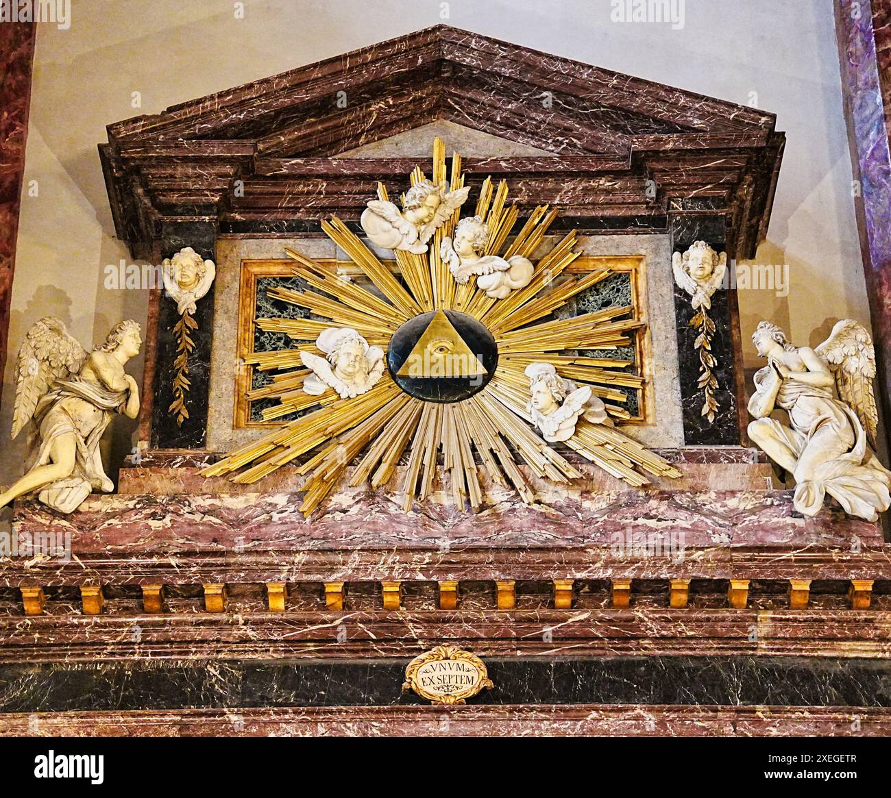 Auge Gottes in der Kathedrale von Perugia, Italien Stockfoto