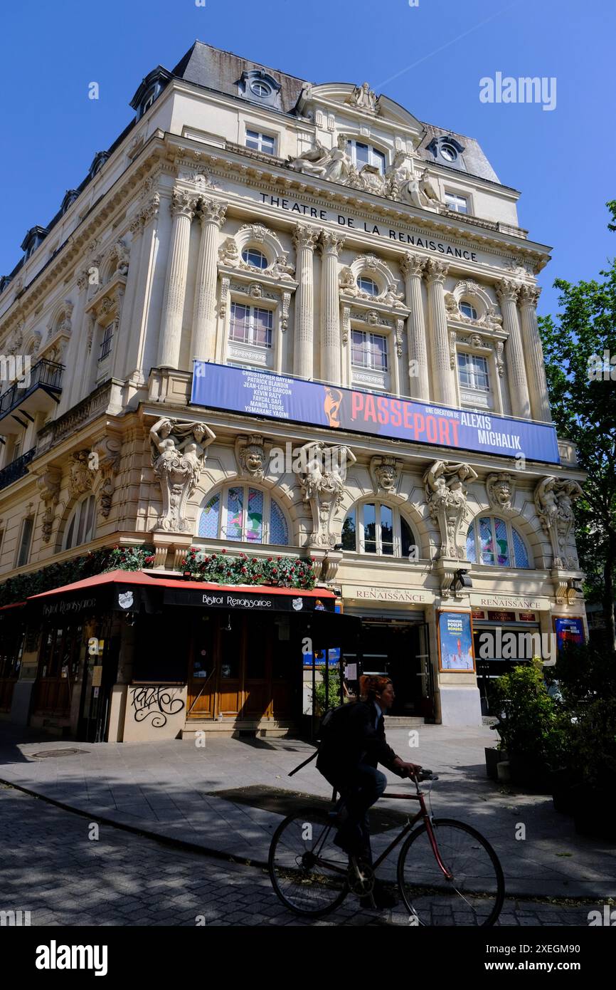 Historisches Théâtre de la Renaissance (Renaissance-Theater) in Boulevard Saint-Martin.Paris.France Stockfoto