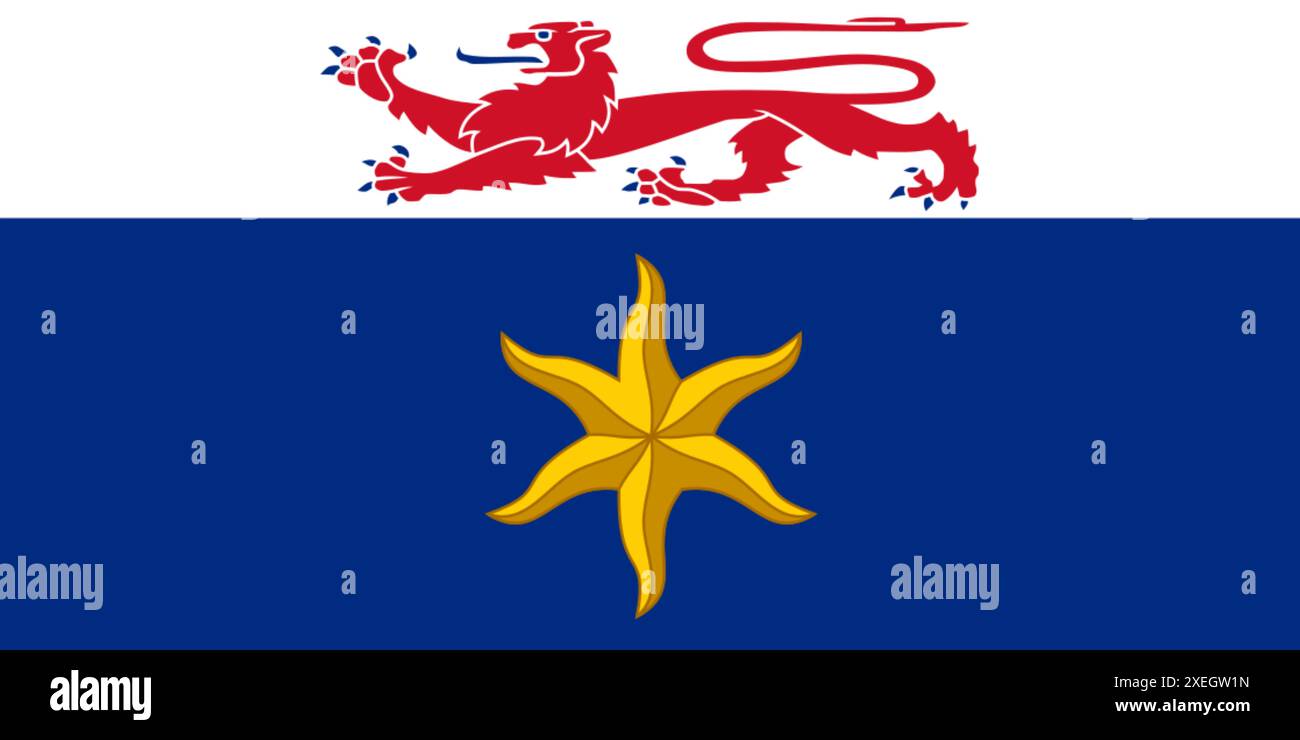 Flagge der australischen Stadt Hobart. Flagge von Hobart Australien. Symbol der Stadt. Symbol der Stadt Hoba Stockfoto