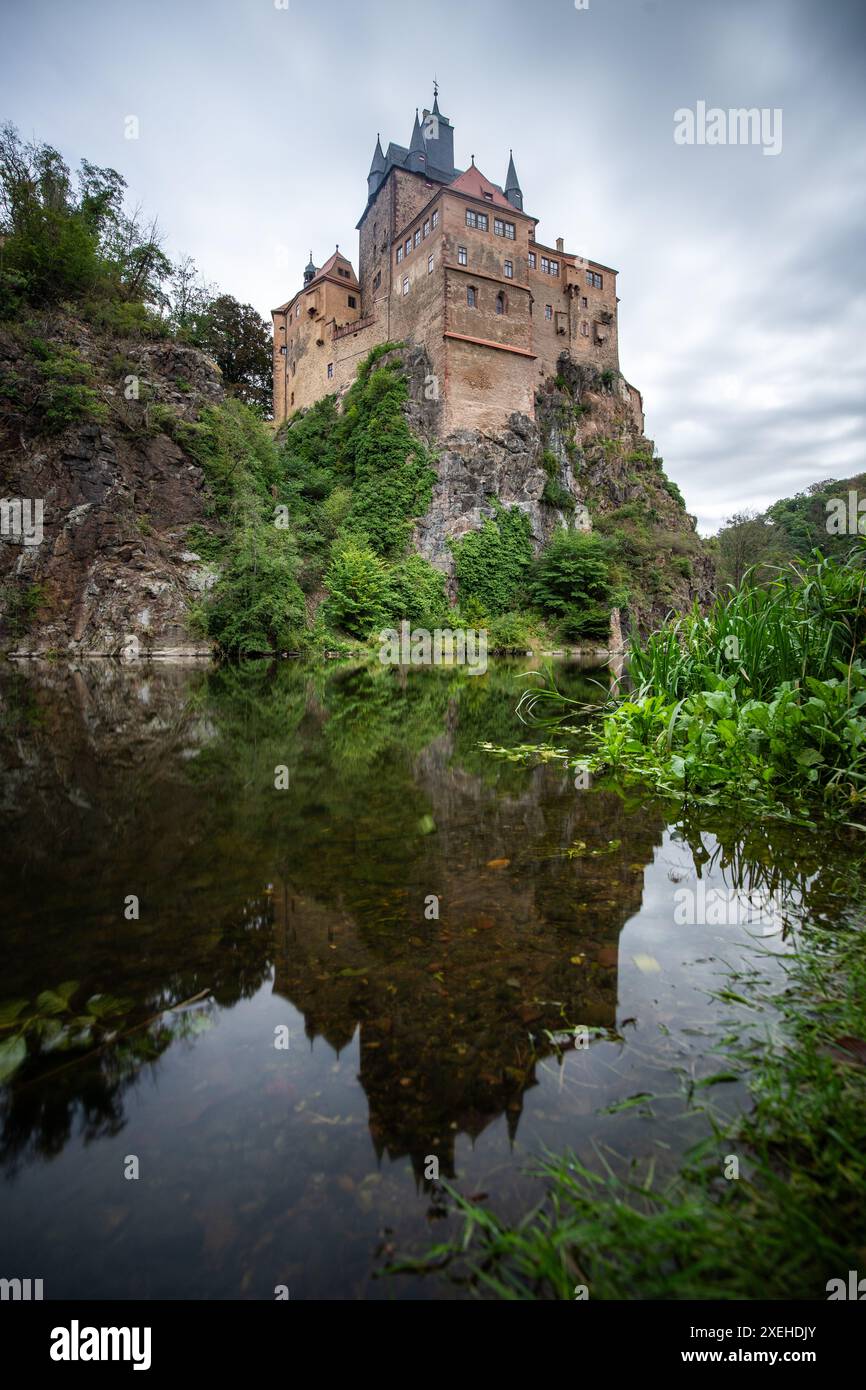 Schloss Kriebstein in einer Landschaftsfotografie, Dresden-Chemnitz-Leipzig in Sachsen Stockfoto