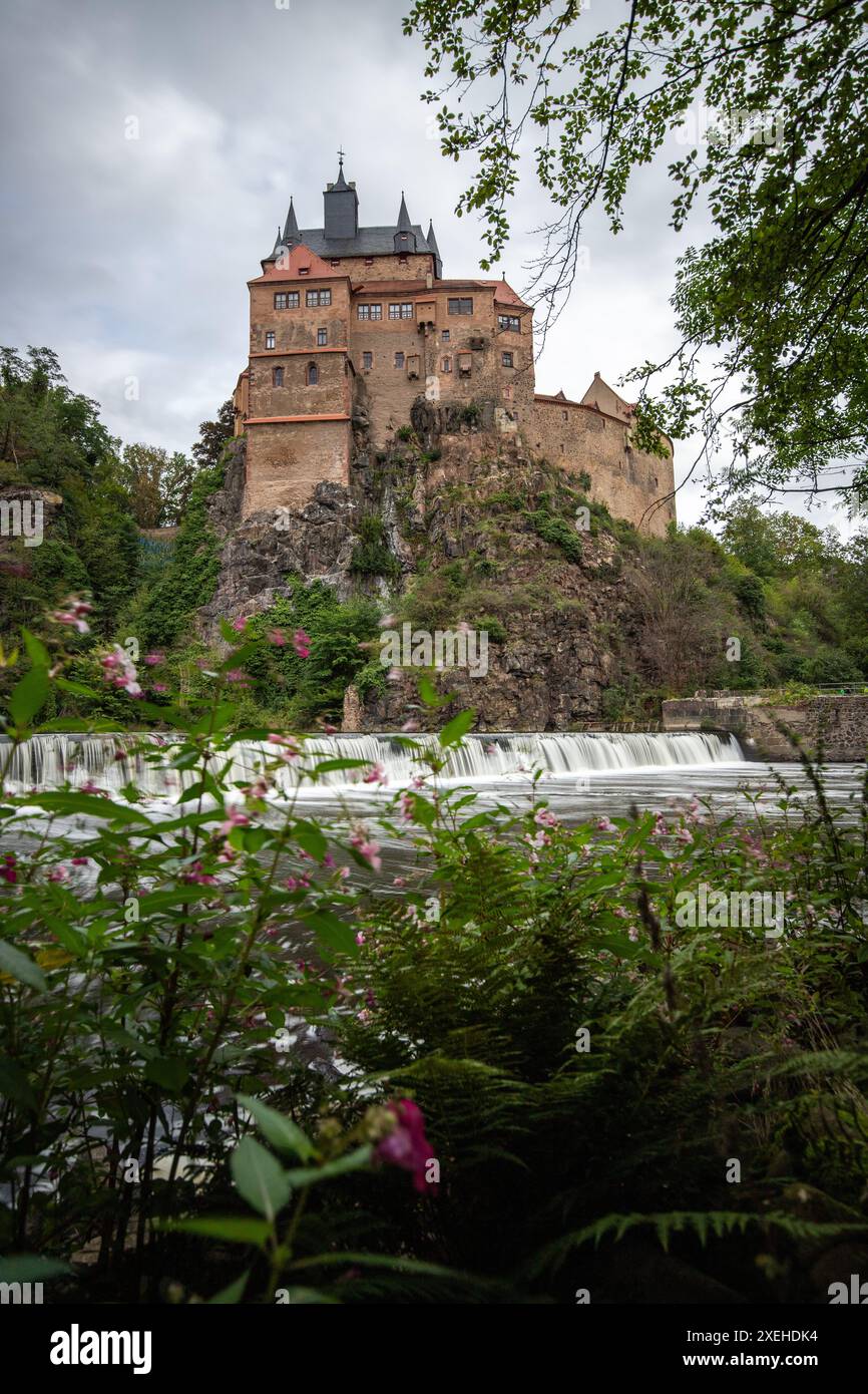 Schloss Kriebstein in einer Landschaftsfotografie, Dresden-Chemnitz-Leipzig in Sachsen Stockfoto