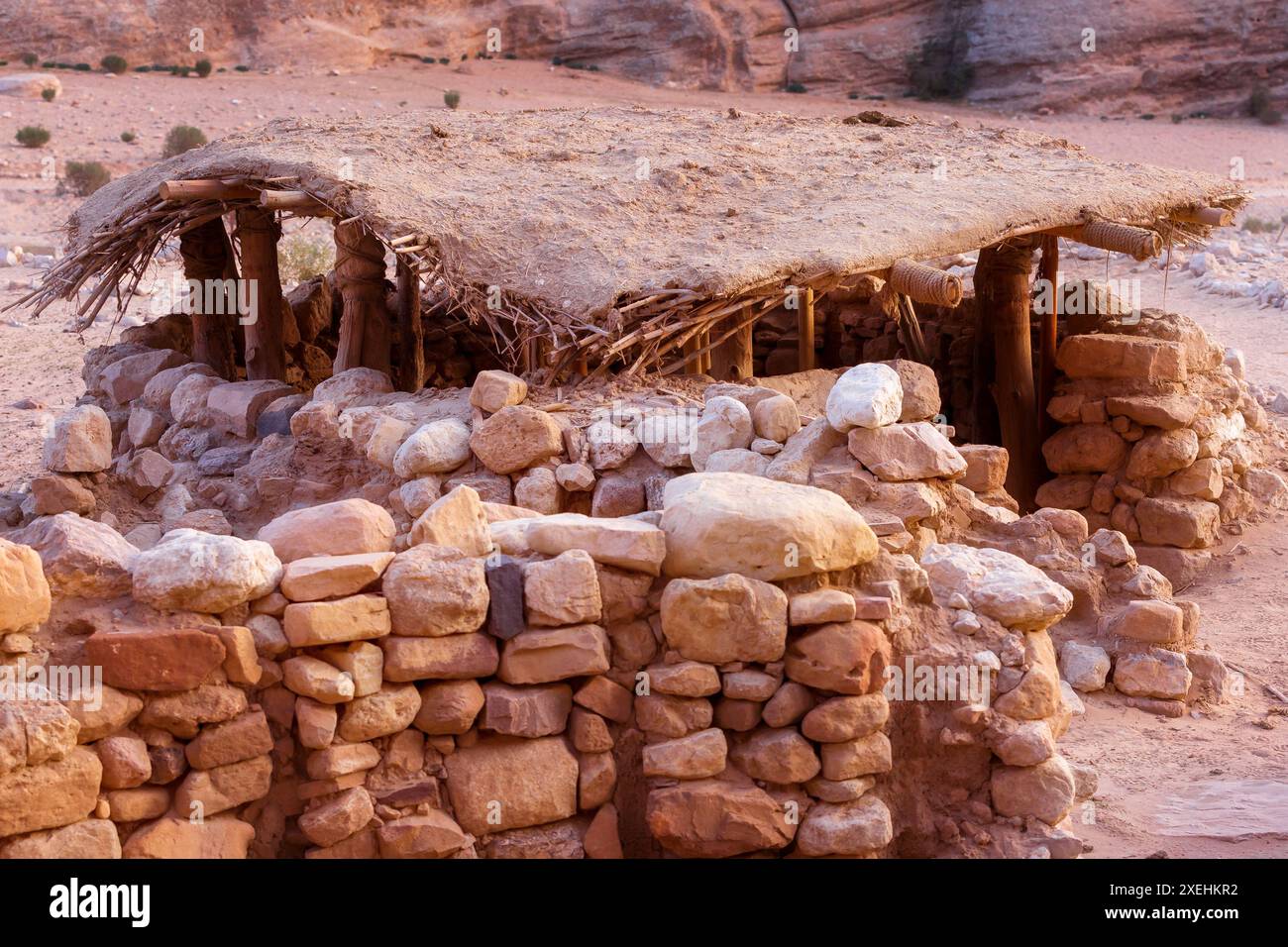 Prähistorische Siedlung al Beidha, Petra, Jordanien Stockfoto