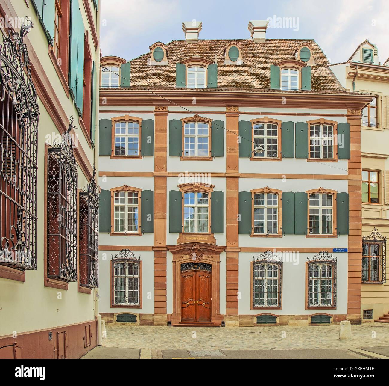 Historische Altstadt von Basel, Schweiz Stockfoto