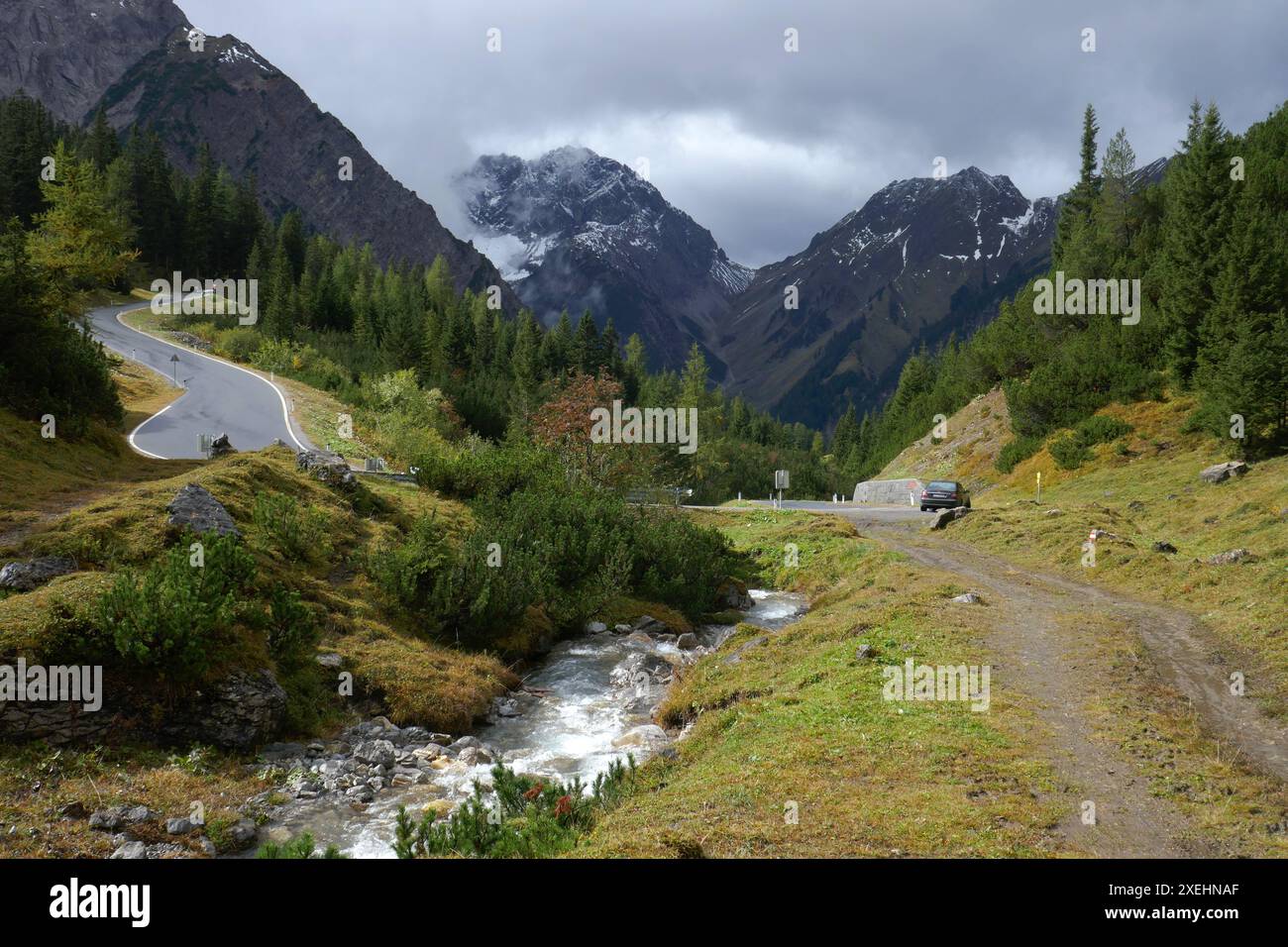 Hahntennjoch in Osterreich Stockfoto