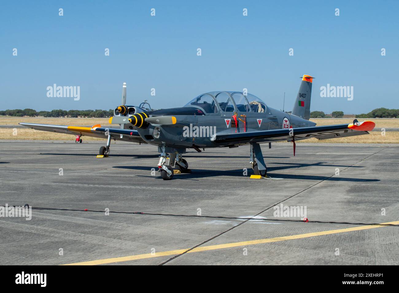 Socata TB-30 Epsilon von der portugiesischen Luftwaffe bei der Beja Air Show Stockfoto