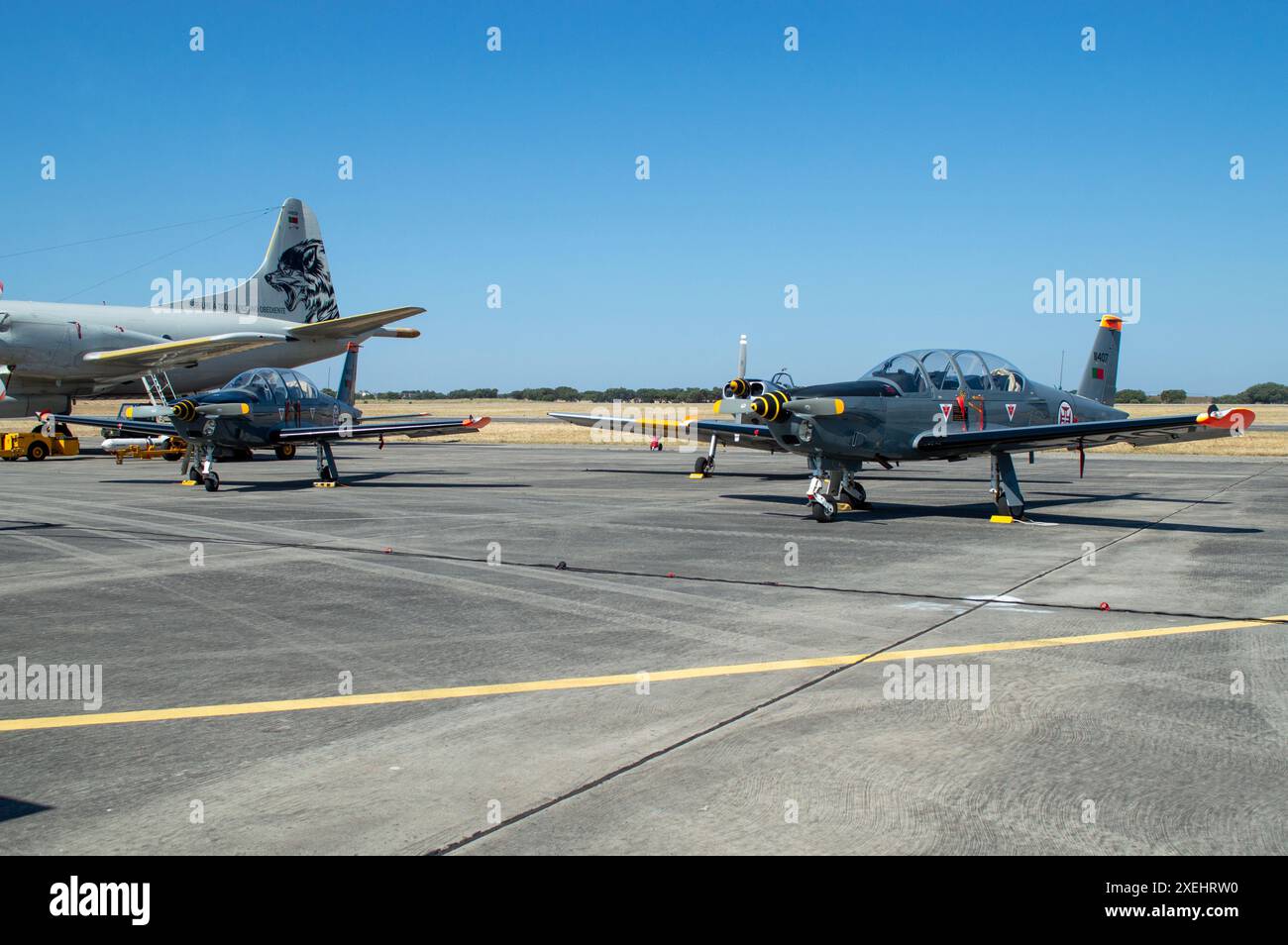 Socata TB-30 Epsilon von der portugiesischen Luftwaffe bei der Beja Air Show Stockfoto