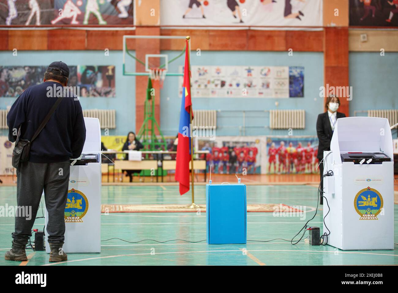 Ulaanbaatar, Mongolei. Juni 2024. Die neunte Parlamentswahl der