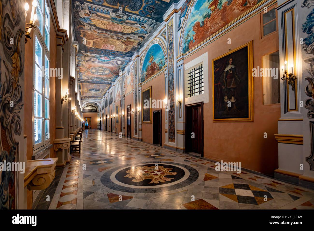 Historischer Hof des Großmeisters. Valletta Malta Stockfoto