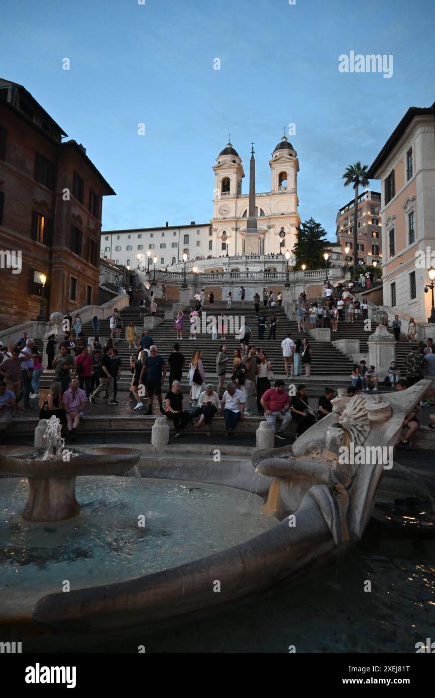 Eurore, Italien, Rom die spanische Treppe und Ponte Sant'Angelo Stockfoto