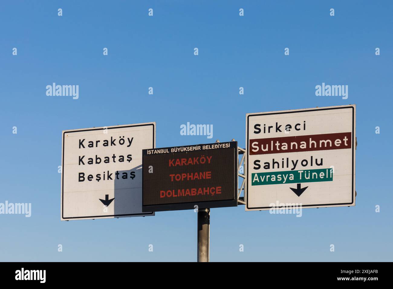 Wegbeschreibung in Istanbul, Türkei Stockfoto