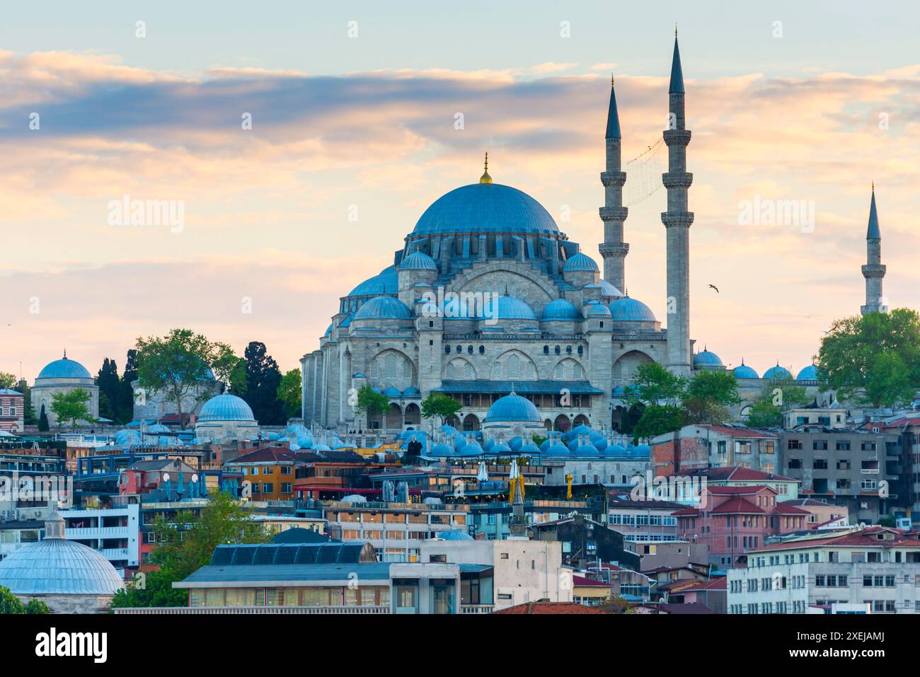 Hagia Sophia bei Sonnenuntergang in Istanbul Stockfoto