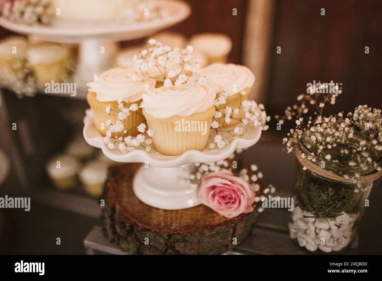 Mit rustikalem Charme, dem Atem des Babys. Stockfoto