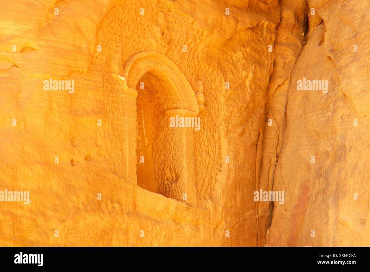 Archäologische Stätte. Mada'in Saleh. Arabische Wüste. Saudi-Arabien. Stockfoto