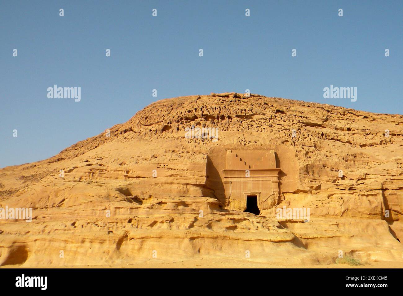 Archäologische Stätte. Mada'in Saleh. Arabische Wüste. Saudi-Arabien. Stockfoto