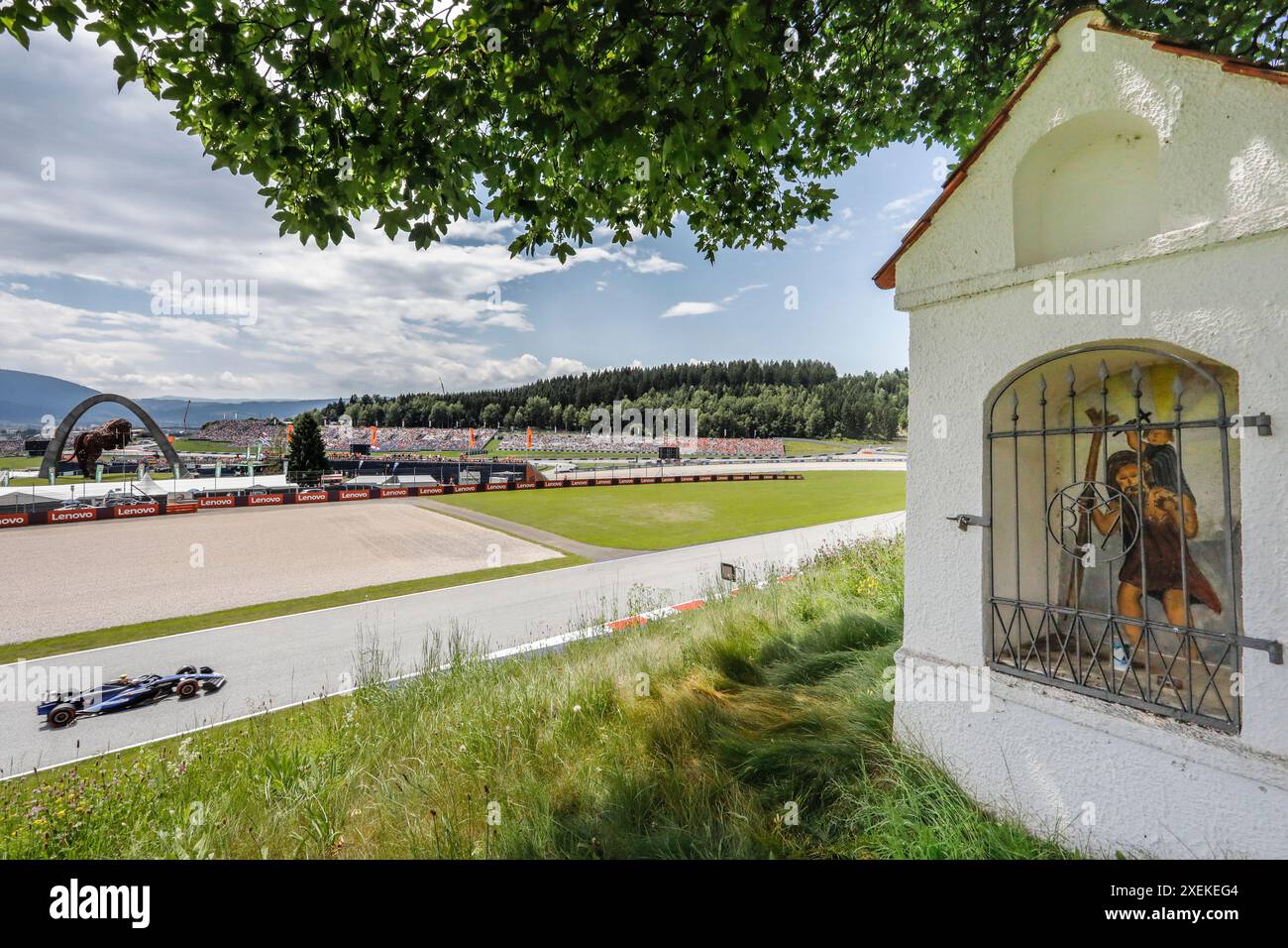 Spielberg, Österreich. Juni 2024. Formel 1 Quatar Airlines großer Preis von Österreich am Red Bull Ring, Österreich. Im Bild: #2 Logan Sargeant (USA) von Williams Racing in Williams FW46 während des ersten Trainings © Piotr Zajac/Alamy Live News Stockfoto