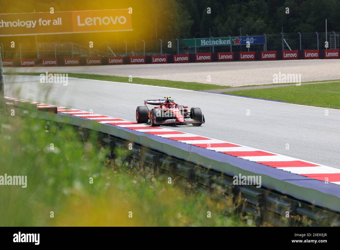 55 Carlos Sainz (Scuderia Ferrari HP, #55), Freies Training 1, FP1, AUT, Oesterreich, Formel 1 Weltmeisterschaft, Großer Preis Österreichs, 28.06.2024 Foto: Eibner-Pressefoto/Annika Graf Stockfoto