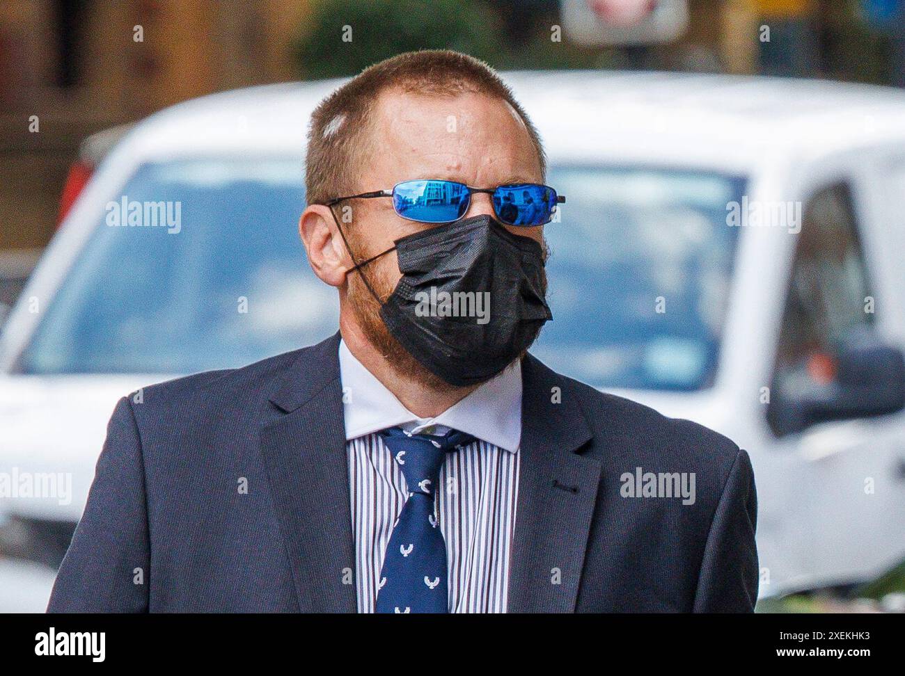 London, Großbritannien. Juni 2024. Craig Carter, 51, wurde wegen Fehlverhaltens in öffentlichen Ämtern wegen angeblichen Diebstahls von Geld an einen Mann angeklagt, der nach dem Zusammenbruch starb. Das Opfer, Claudio Gaetani, starb beim Radfahren. PC Craig Carter, 51 Jahre alt, erscheint am Freitag vor dem Gericht der Westminster Magistrates, nachdem er wegen Fehlverhaltens in öffentlichen Ämtern wegen des angeblichen Vorfalls angeklagt wurde. Er soll Geld von einem Mann gestohlen haben, der im September 2022 in Harringay im Norden Londons zusammengebrochen und gestorben war Credit: Mark Thomas/Alamy Live News Stockfoto