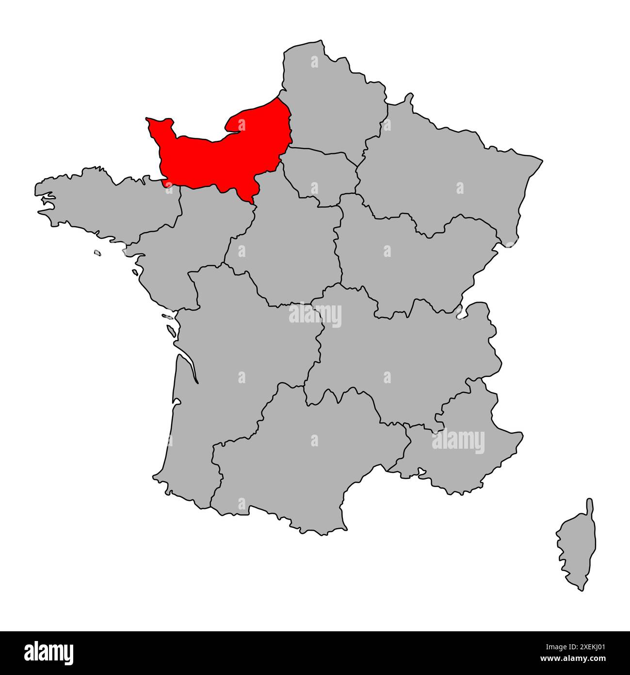 Normandie von Frankreich Karte Symbol Form, Reise Web flach Konzept Symbol Symbol Vektor . Stock Vektor