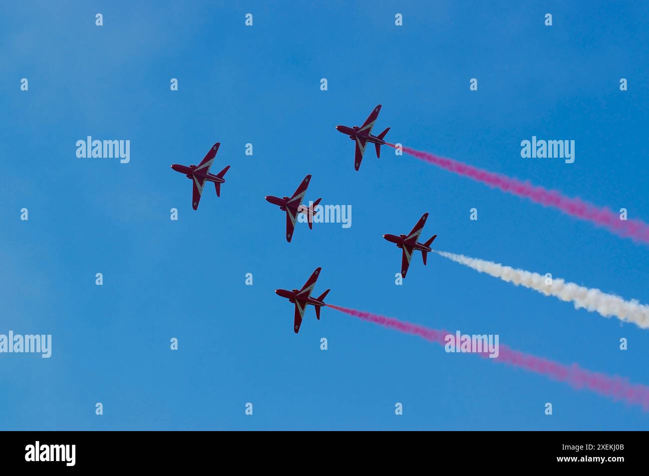Royal Air Force, Aerobatic Team, Red Arrows, Sywell, England, Vereinigtes Königreich, Stockfoto