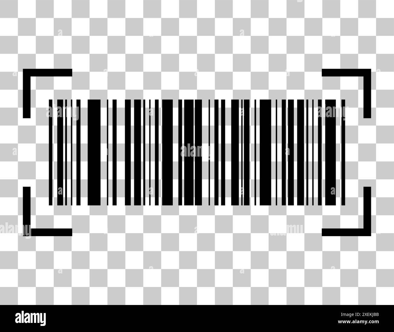 Barcode-Vektorsymbol. Barcode für flaches Web-Design. Isolierte Darstellung. Stock Vektor