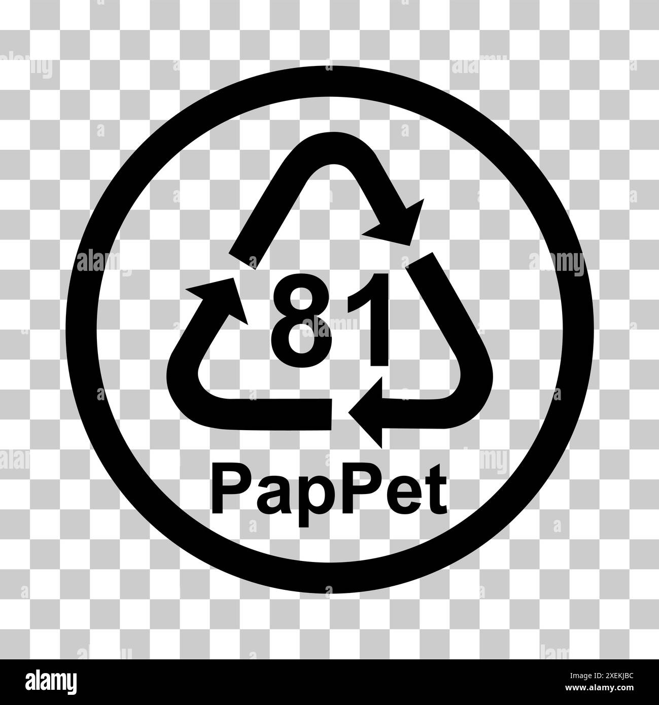 Composite-Symbol, Ökologie Recycling-Zeichen isoliert auf weißem Hintergrund. Symbol für Verpackungsabfall . Stock Vektor