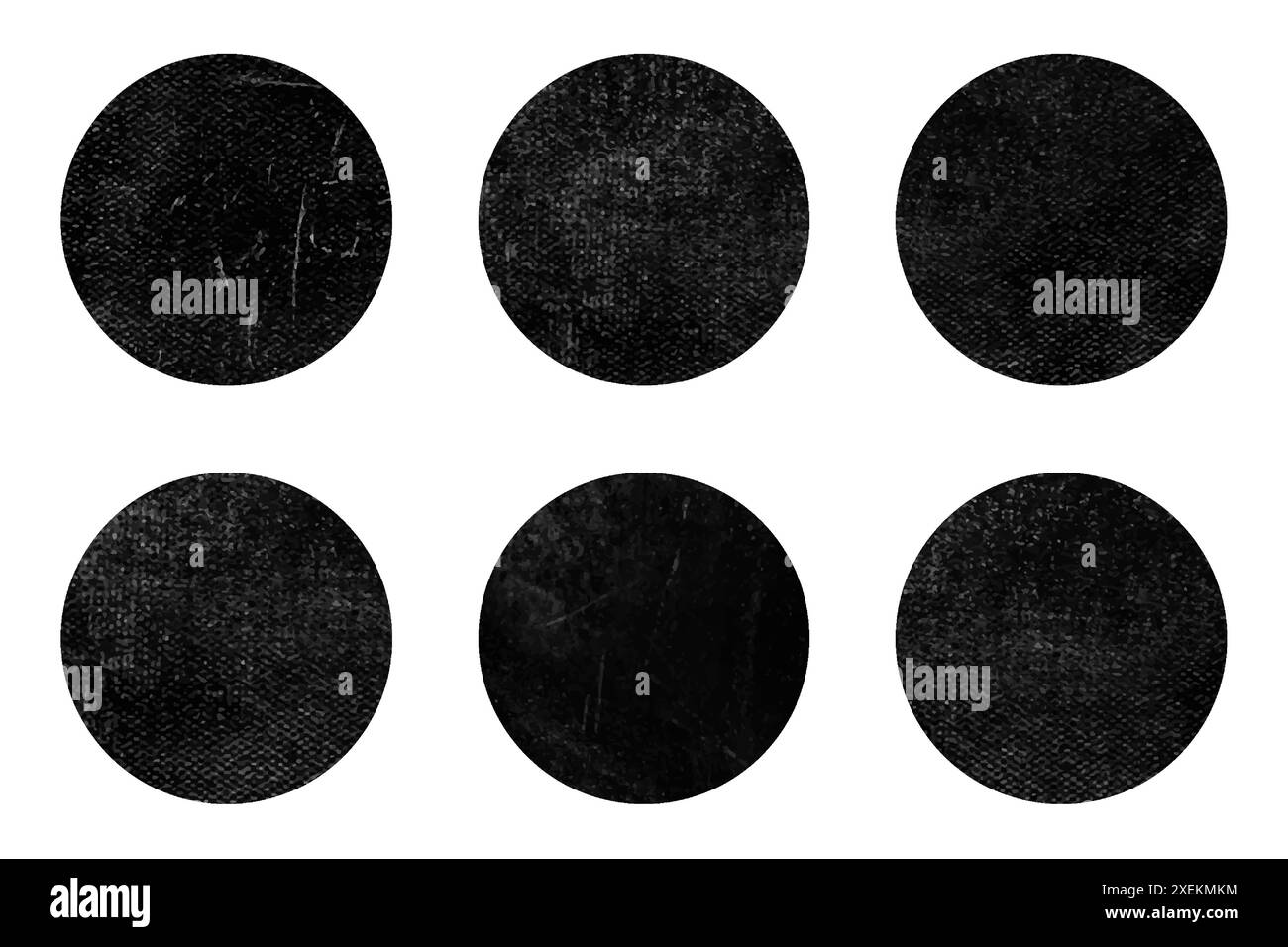 Vintage Black Circle Grunge Texturen Backgrond Vektor Illustration. Stock Vektor