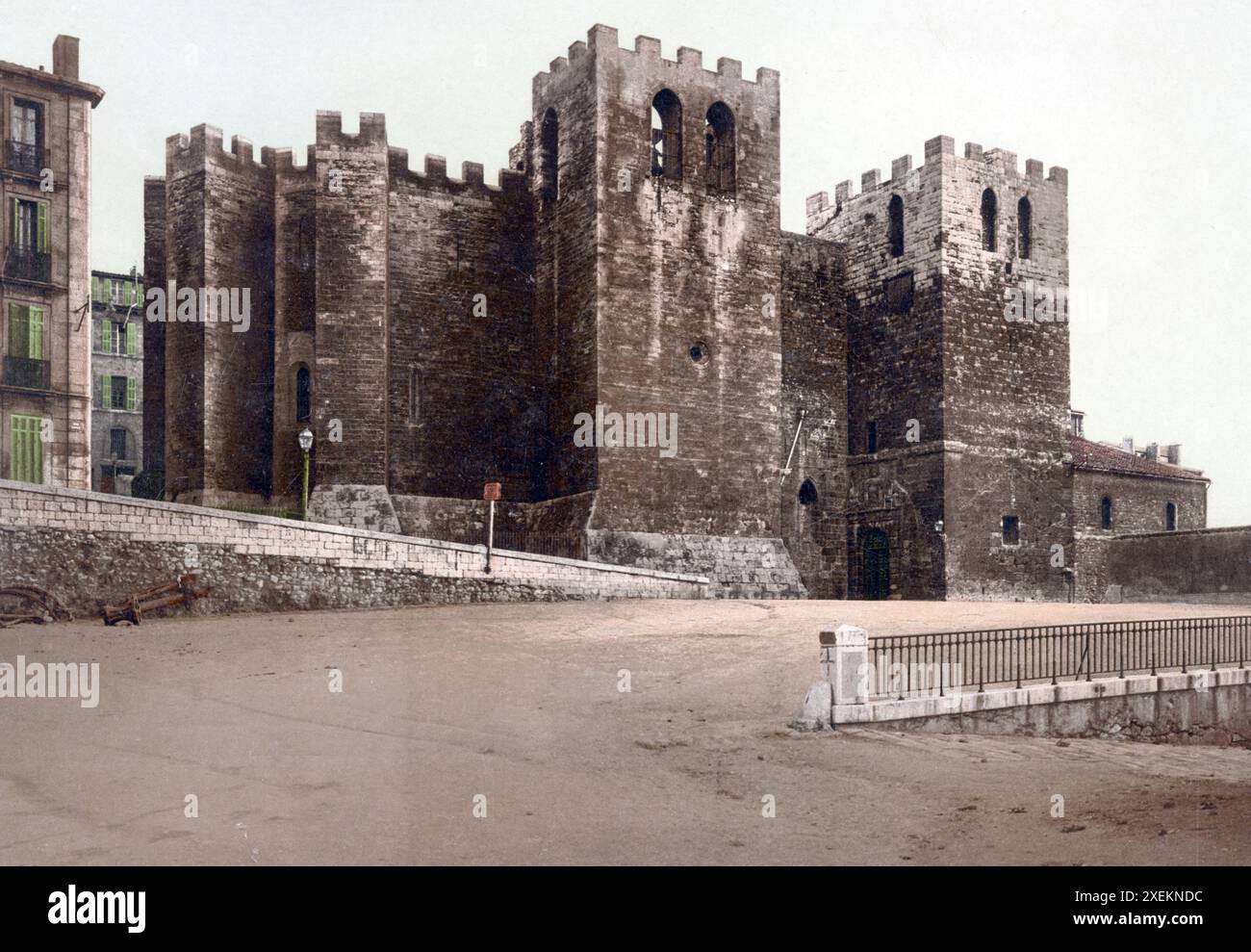 Marseille. Eglise Saint-Victor, Frankreich, um 1890, Historisch, digital restaurierte Reproduktion von einer Vorlage aus dem 19. Jahrhundert Stockfoto