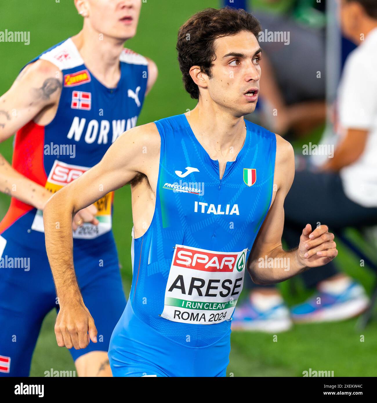 ROM, ITALIEN 12. JUNI Pietro Arese von Italien tritt 1500 am 6. Tag