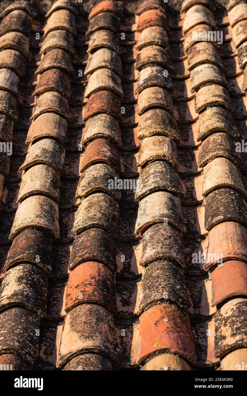 Foto Bild von Kacheln auf die Gebäude Dach Textur Stockfoto