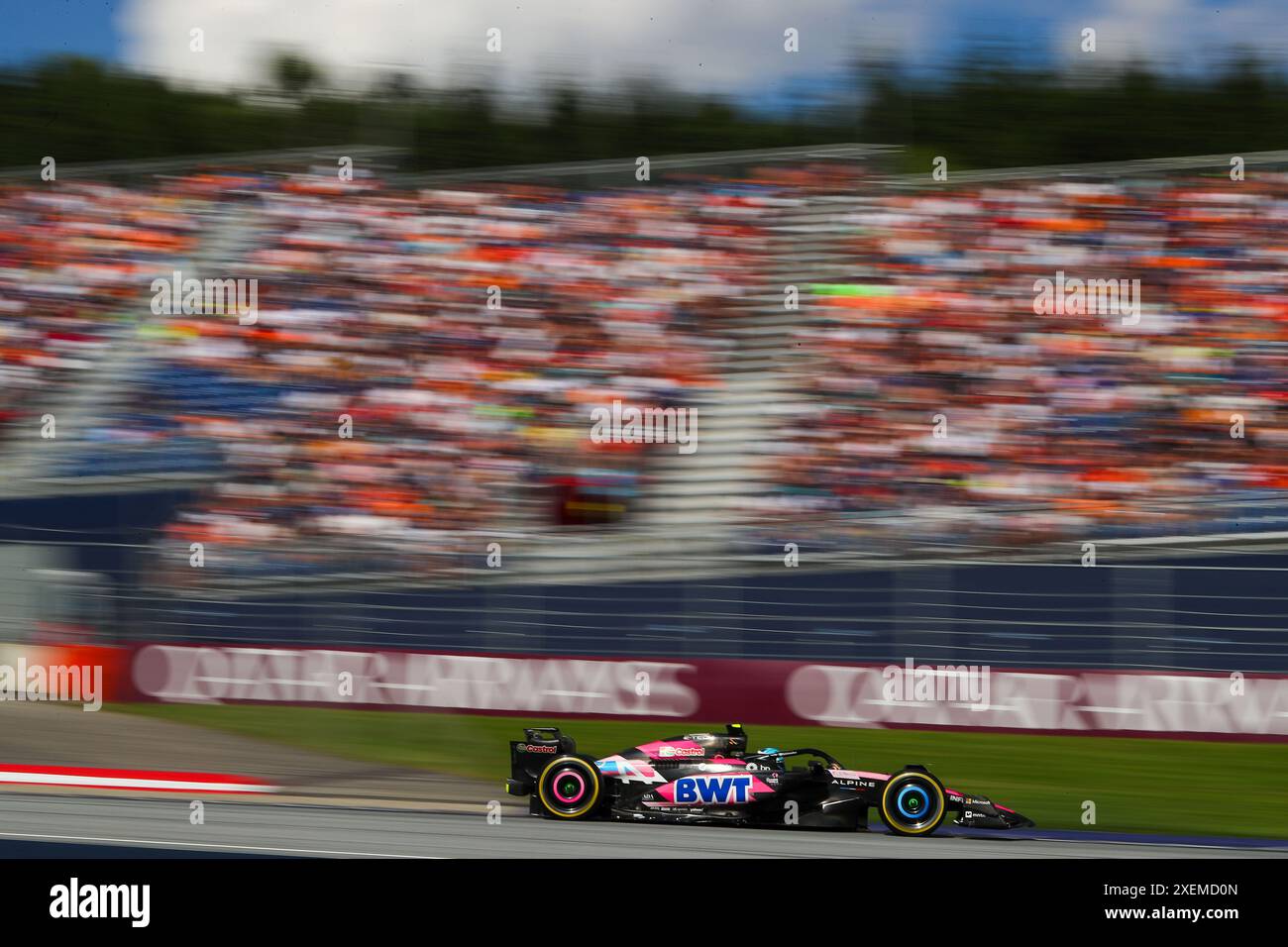 Pierre Gasly (FRA) - Alpine F1 Team - Alpine A524 - Renaultduring Sprint Qualifying Session des Formel 1 Qatar Airways Austrian Grand Prix 2024, RedBull Ring, Spielberg, Österreich 28. Juni 2024 Credit: Alessio de Marco/Alamy Live News Stockfoto