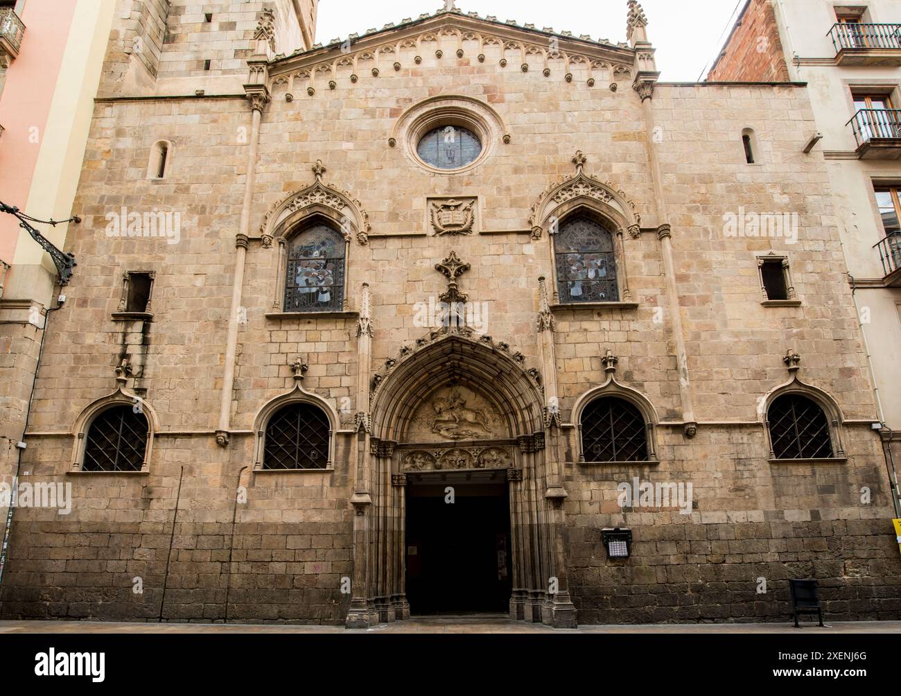 Die iglesia de San Jaime, die Kirche st. jakobus, das gotische Viertel, die Altstadt, barcelona, spanien Stockfoto