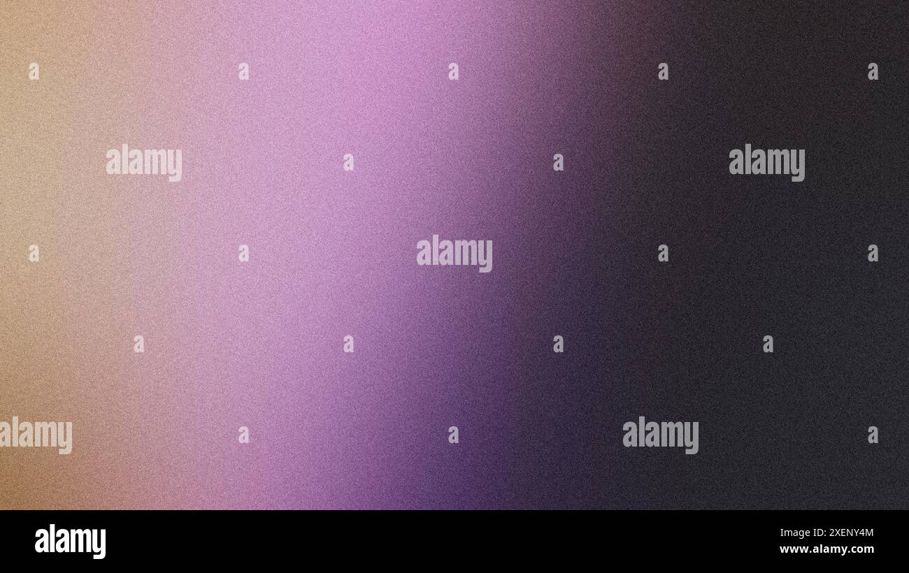Verlaufender Hintergrund mit einer körnigen Textur, die von beige zu violett übergeht Stockfoto