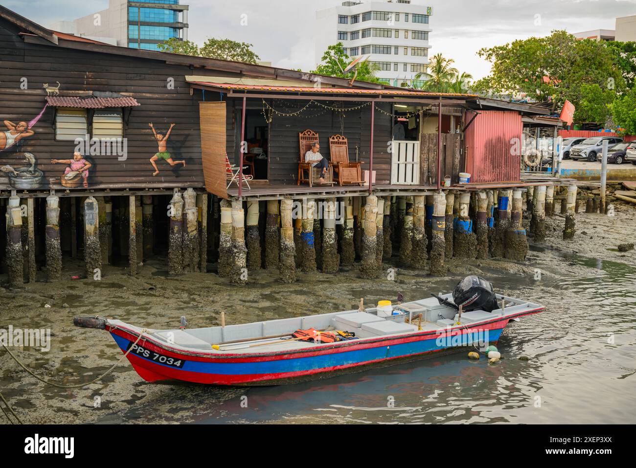 The Chew Jetty, George Town, Penang, Malaysia Stockfoto