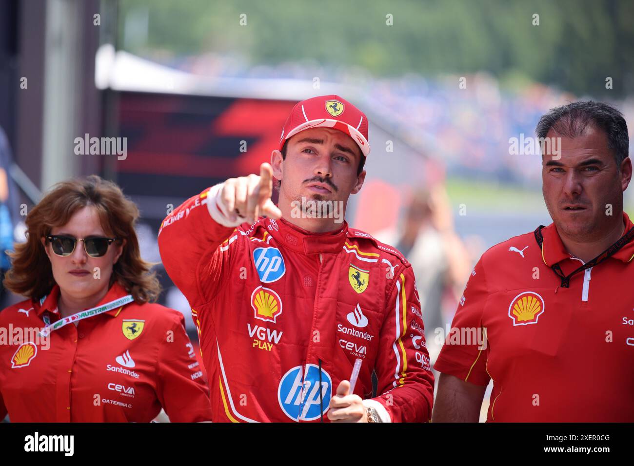 Spielberg, Österreich. Juni 2024. 16 Charles Leclerc (Scuderia Ferrari HP, Nr. 16), Sprint Rennen, AUT, Oesterreich, Formel 1 Weltmeisterschaft, Großer Preis Österreichs, 29.06.2024 Foto: Eibner-Pressefoto/Annika Graf Credit: Eibner-Pressefoto/Alamy Live News Stockfoto