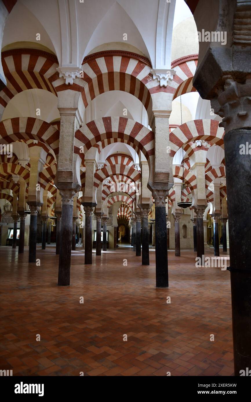 Bethalle der Moschee von Cordoba, Spanien Stockfoto