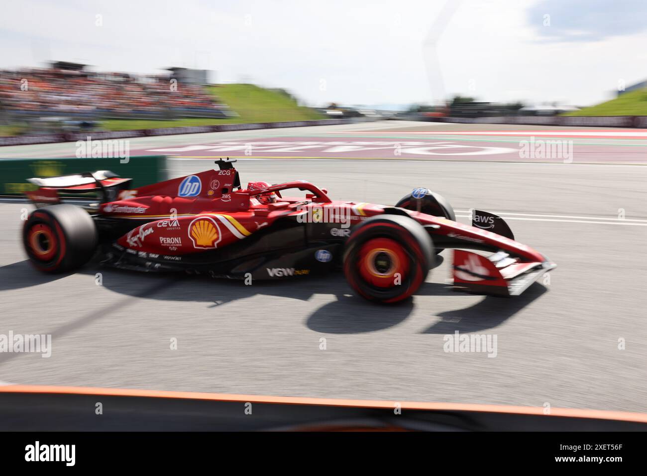 16 Charles Leclerc (Scuderia Ferrari HP, Nr. 16), Qualifying, AUT, Oesterreich, Formel 1 Weltmeisterschaft, Großer Preis Österreichs, 29.06.2024 Foto: Eibner-Pressefoto/Annika Graf Stockfoto