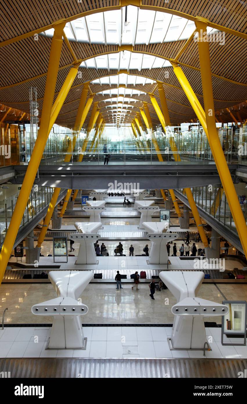 Terminal T4, Aeropuerto de Barajas, Madrid, Spanien. Stockfoto