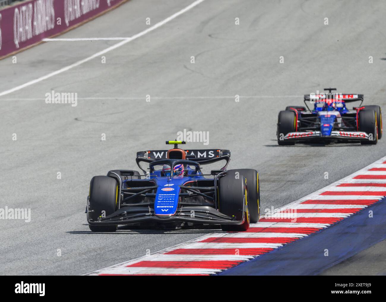 Spielberg, Österreich. Juni 2024. Spielberg Circuit #2 Logan Sargeant usa) Williams Racing gbr) Williams FW46 Mercedes, während des Formel 1 Grand Prix von Österreich 2024, der 11. Runde der Formel 1 Weltmeisterschaft 2024 am 28-30. Juni 2024 auf dem Red Bull Ring in Spielberg, Österreich. (Ian Bundey/SPP) Credit: SPP Sport Press Photo. /Alamy Live News Stockfoto