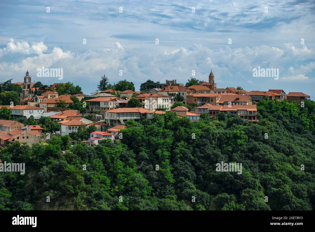 Sighnaghi, Georgien - 26. Juni 2024: Blick auf das Dorf Sighnaghi in der Kakheti-Region Georgiens. Stockfoto