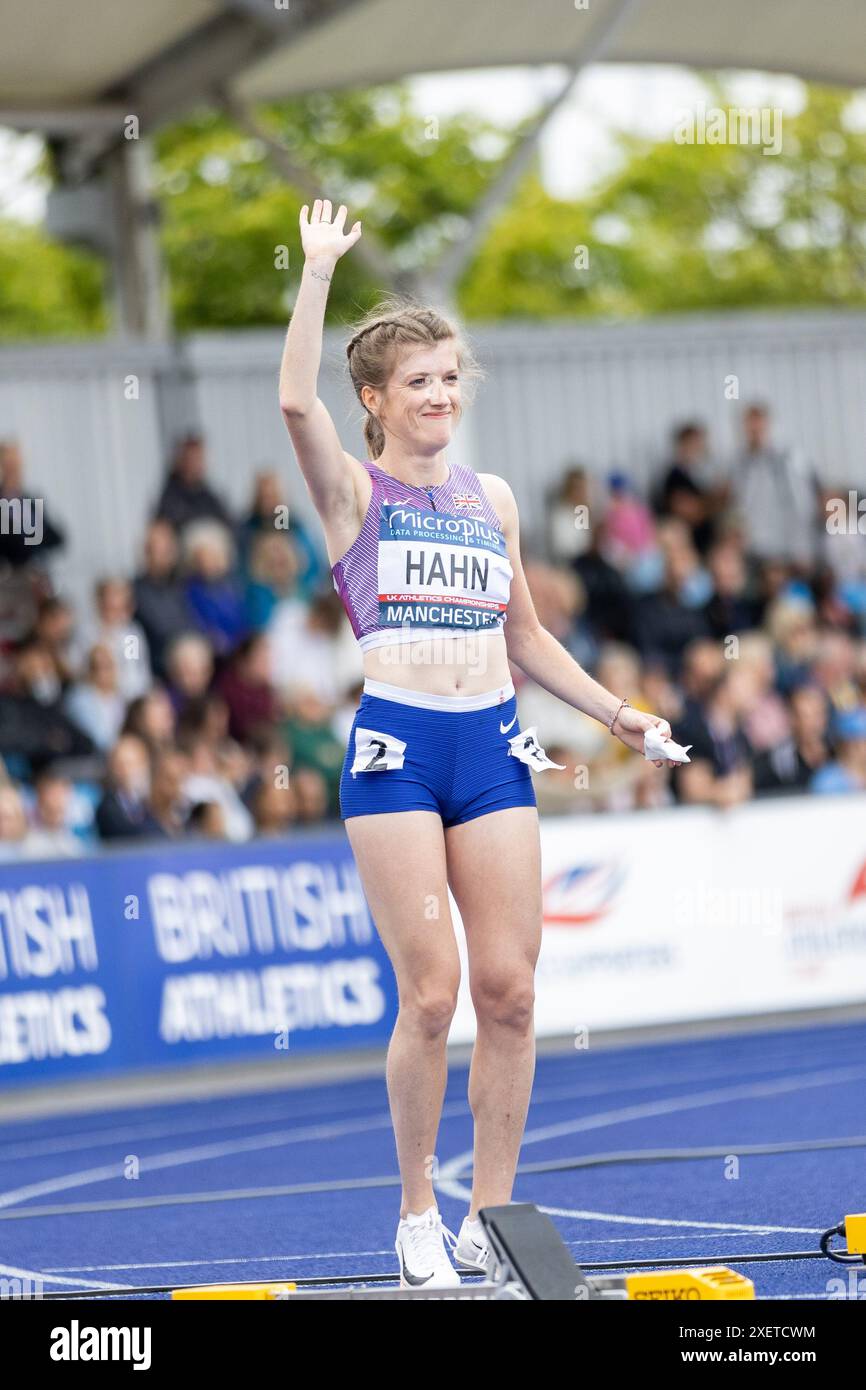 Manchester, Vereinigtes Königreich, 29. Juni 2024.100m ambulante Para Women- HAHN Sophie in der Manchester Regional Arena, Credit: Aaron Badkin/Alamy Live News Stockfoto