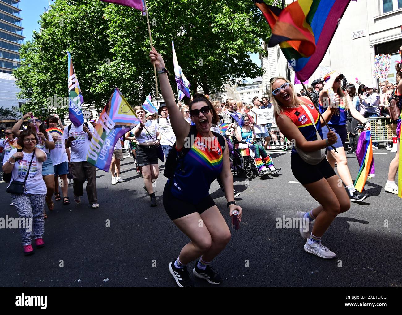 LONDON, GROSSBRITANNIEN. Juni 2024. Tausende nehmen an The Pride in London 2024 Teil. Quelle: Siehe Li/Picture Capital/Alamy Live News Stockfoto