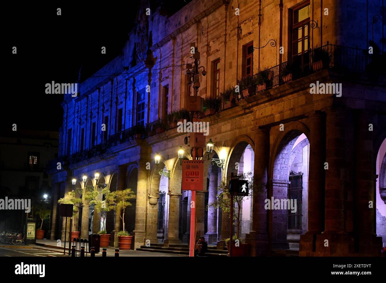 GUADALAJARA, JALISCO, MEXIKO: Sitz des Stadtrates, Palacio Municipal de Guadalajara (Stadtpalast von Guadalajara). Stockfoto