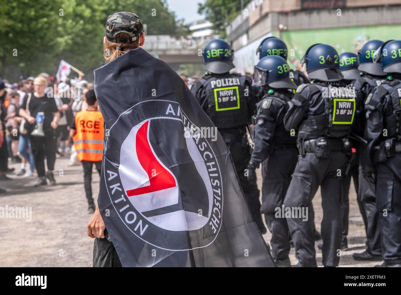 Demonstration gegen die AFD-Parteikonferenz in Essen, NRW Stockfoto