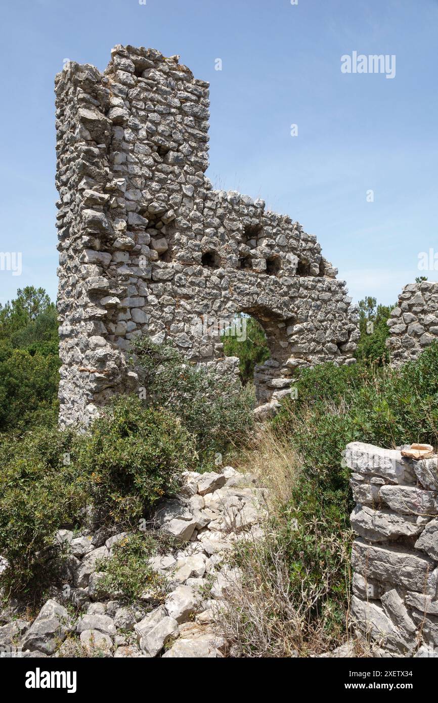 Christliche Basilika aus dem 6. Jahrhundert Fiscardo, Kefalonia. Stockfoto