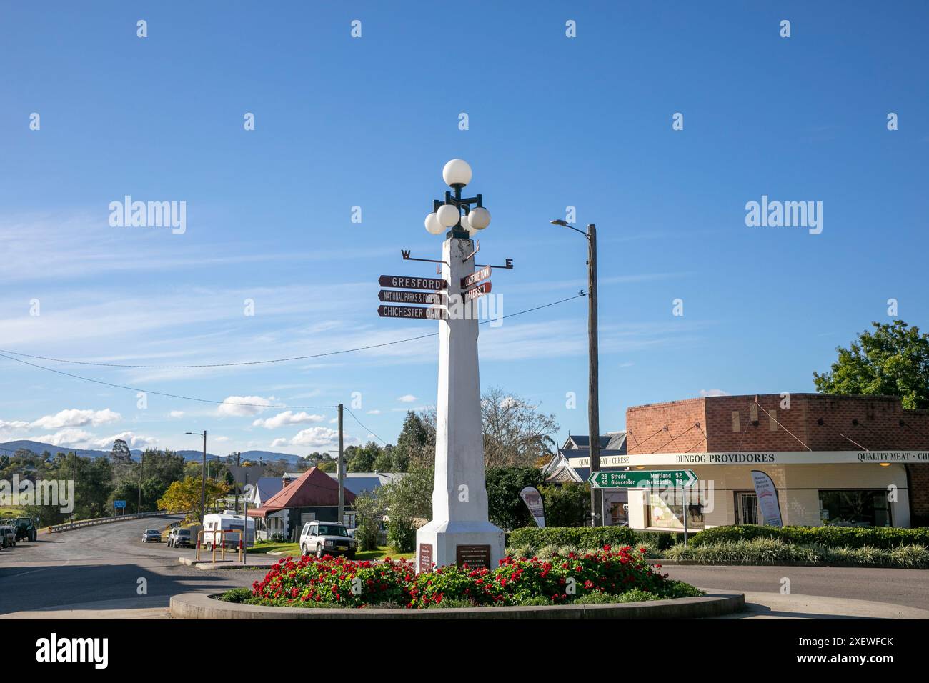 Stadtzentrum von Gloucester im regionalen New South Wales, Tor zu den Barrington Tops, NSW, Australien Stockfoto